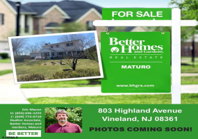 803 Highland, Vineland, New Jersey 08361, 3 Bedrooms Bedrooms, 12 Rooms Rooms,2 BathroomsBathrooms,Residential,For Sale,Highland,535338